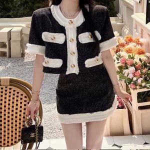 Tweed skirt 2 pieces set